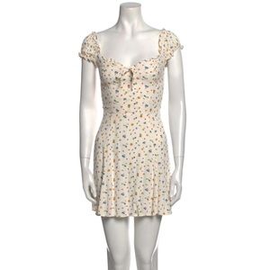 Reformation White Floral Dress